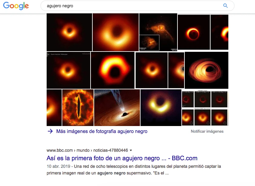 Google Serp de imágenes
